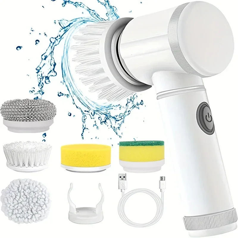 Home Bathroom Products - 2025 Cordless Electric Spin Scrubber with