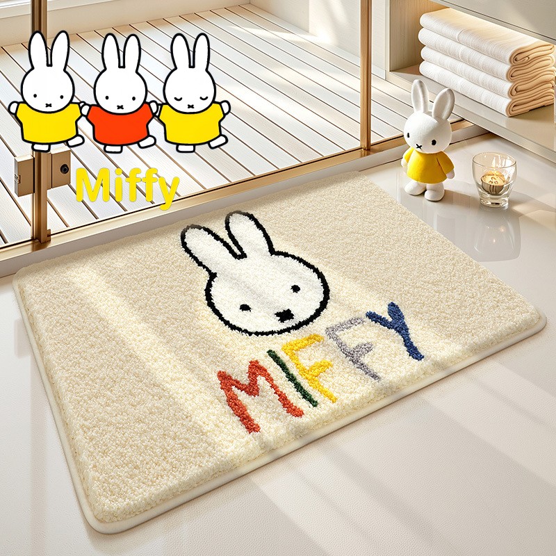 Home Edit Bathroom - Kawaii Miffy Floor Mat Cute Cartoon