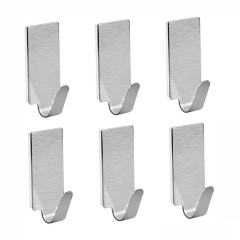Towel Bar Stainless - 5PCS Stainless Steel Self Adhesive Hooks