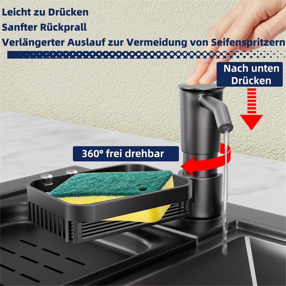 Soap Dispenser Pump - (A02R] Wonrefact Stainless Steel Soap Dispenser