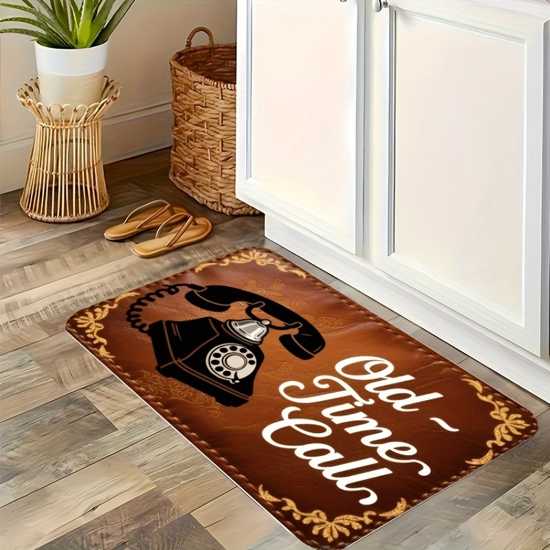 Home Bathroom Called - 1PC Old-Time Call Pattern Kitchen Rug