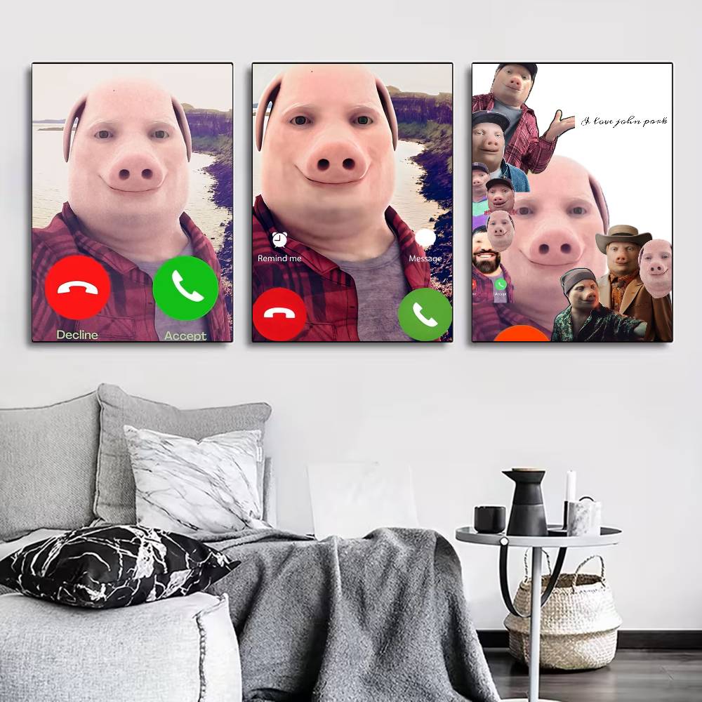 Home Bathroom Called - John Pork is Calling Poster for