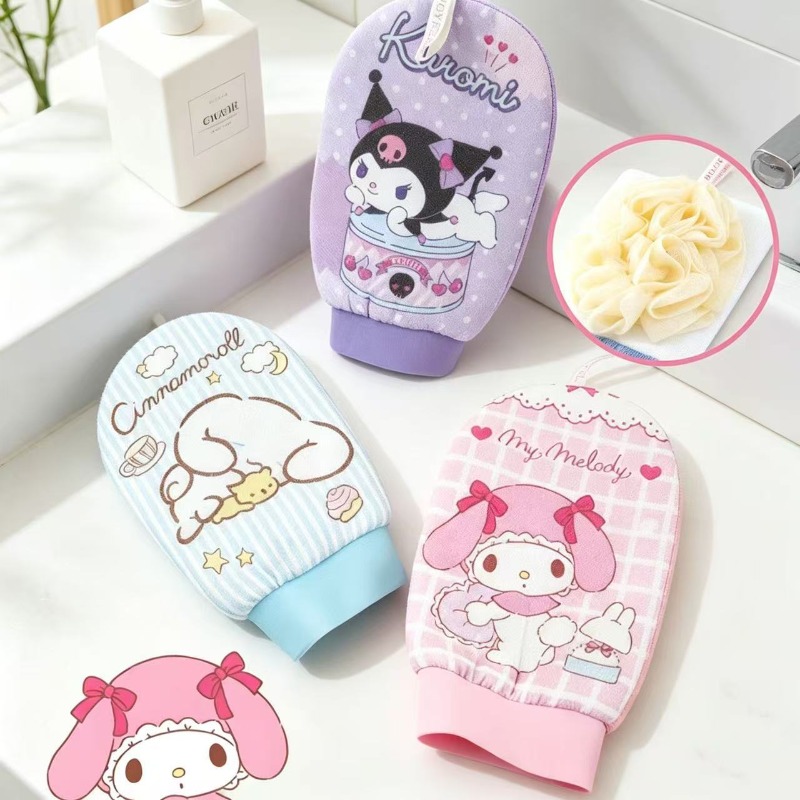 Home Bathroom Products - Kawaii Cartoon Punk Print Bath Scrubber