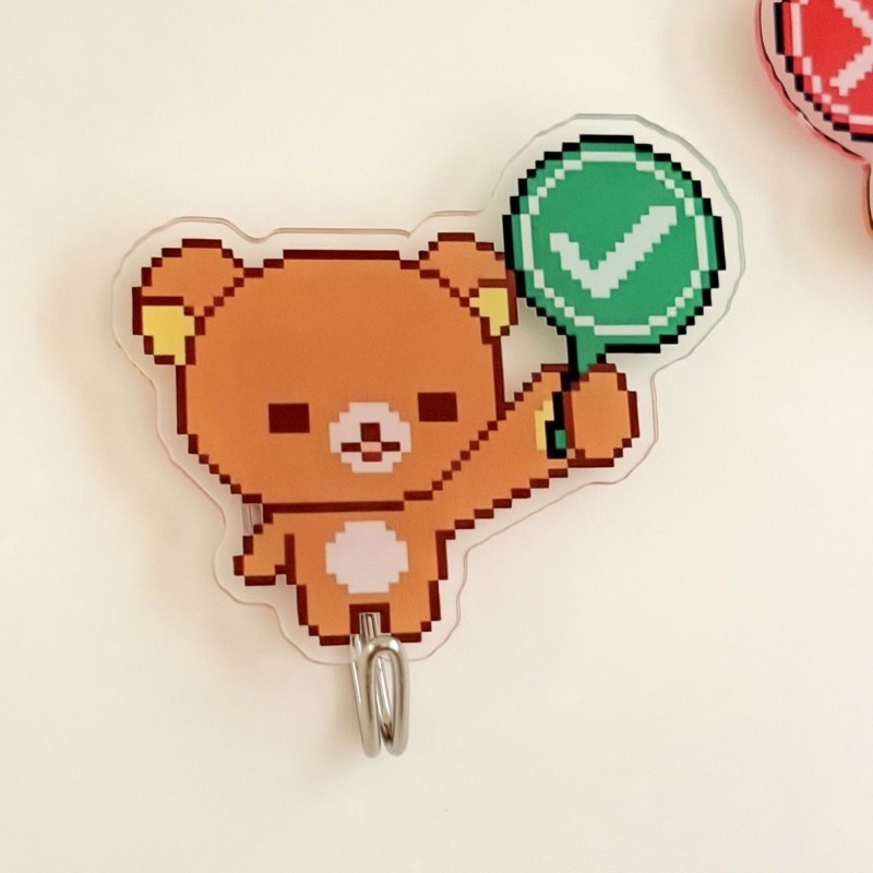 Home Goods Bathroom Decor - Cute Rilakkuma Adhesive Hooks No Drill