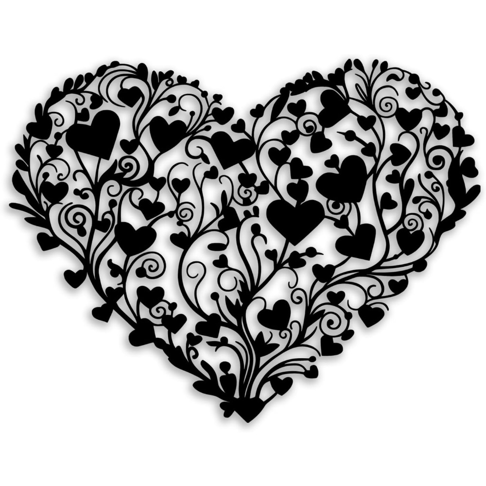 Heart Flower Metal Wall Decor  - Home Office Bathroom recension och pris