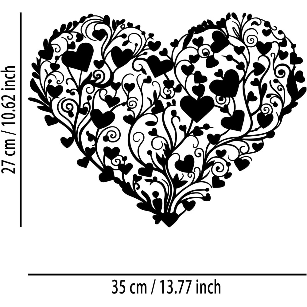 Heart Flower Metal Wall Decor  - Home Office Bathroom recension och pris