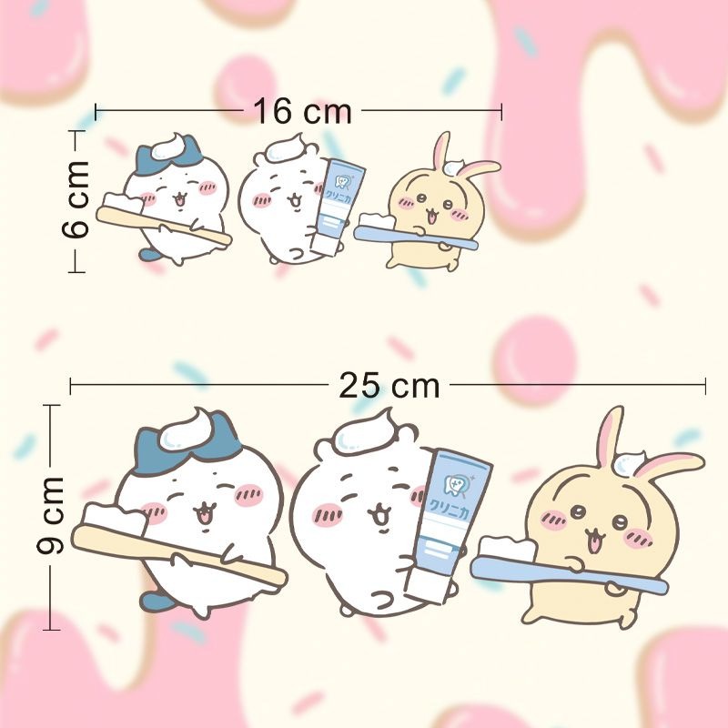Hot Chiikawa Mirror Stickers S - Home Edit Bathroom recension och pris