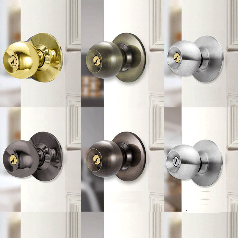 Aluminum Alloy Round Door Knob - Home Bathroom Lock recension och pris