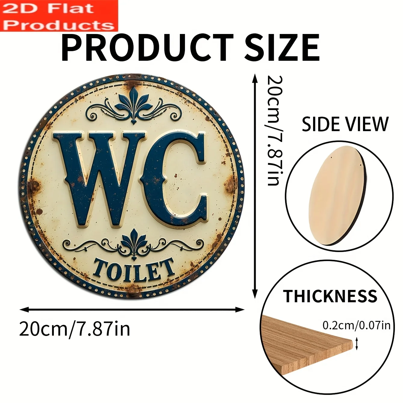 Retro wooden bathroom sign, su - Home Of The Year Bathroom recension och pris