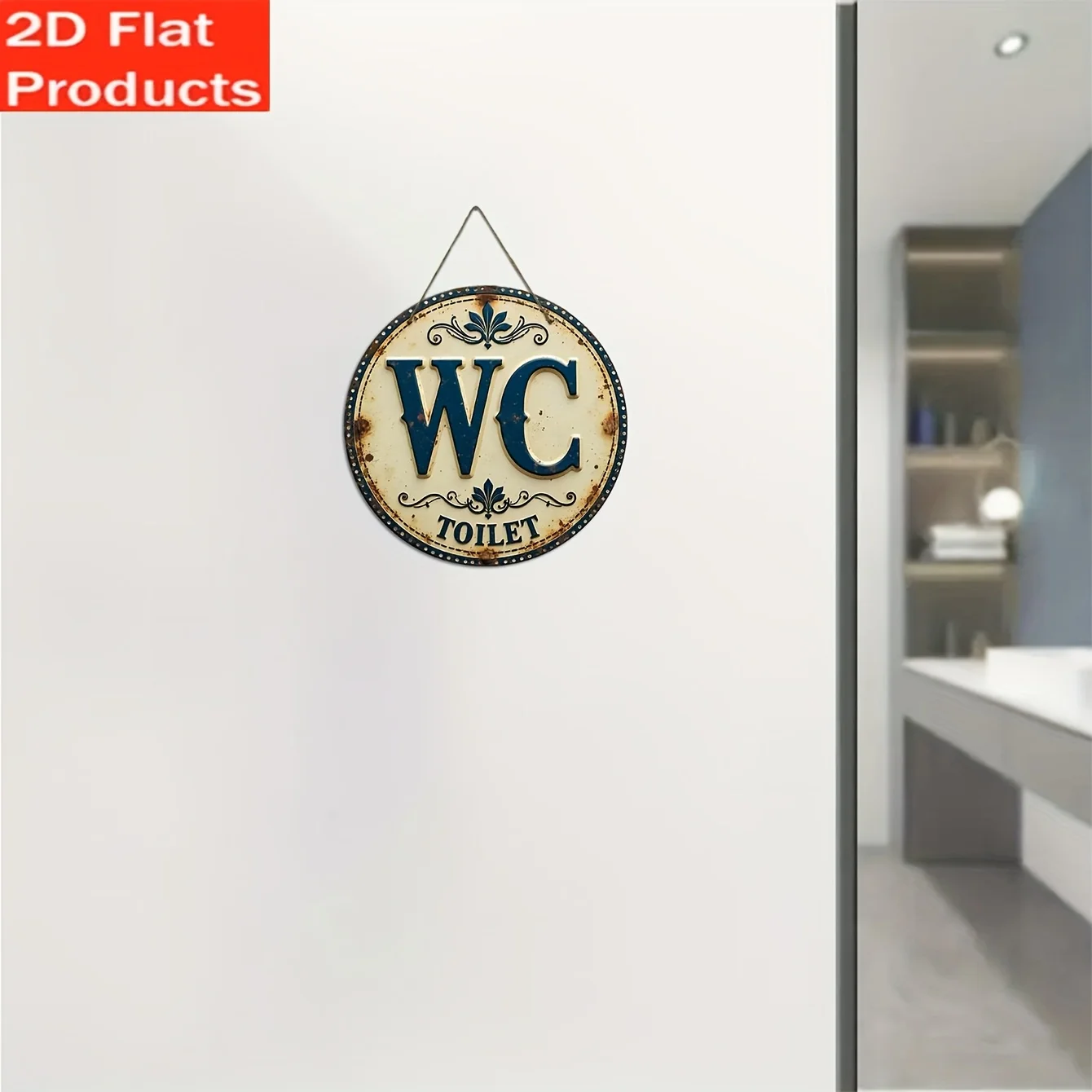 Retro wooden bathroom sign, su - Home Of The Year Bathroom recension och pris