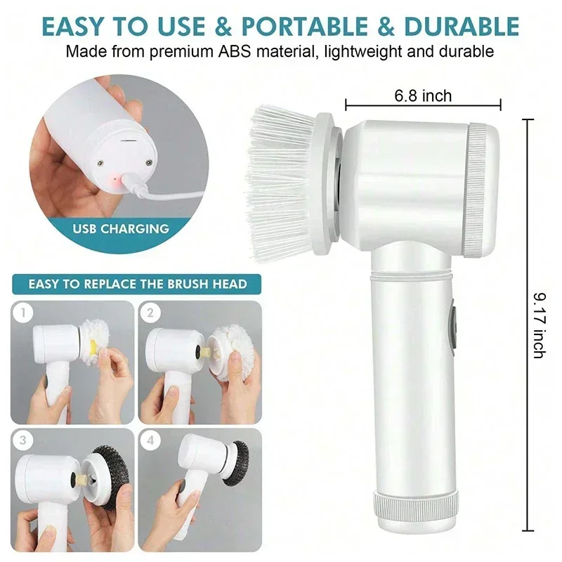 Cordless electric rotary scrub - Home Bathroom Products recension och pris