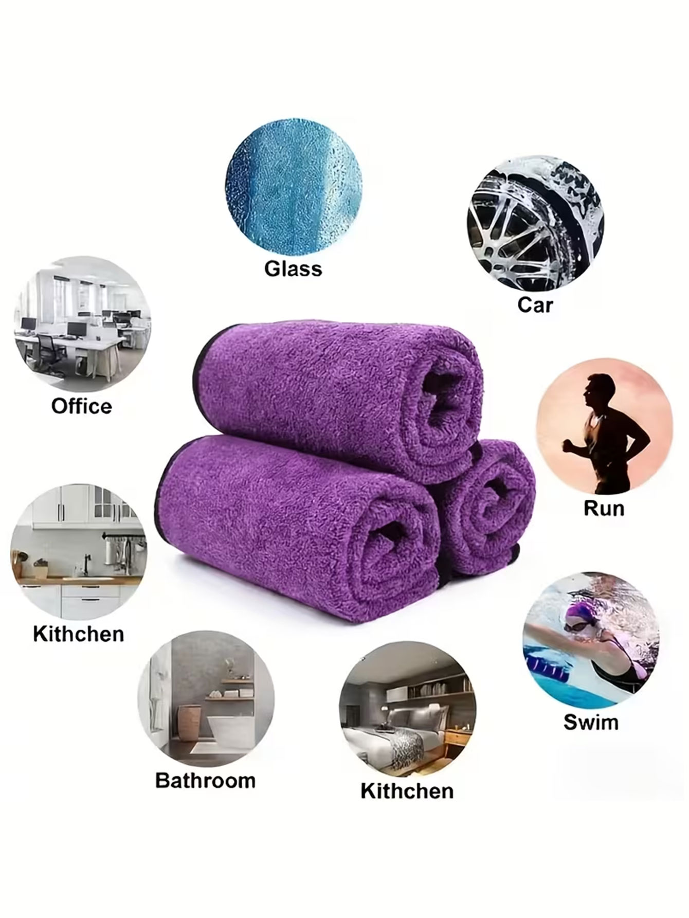 10-Pack Double-Sided Coral Vel - Home Bathroom Glass recension och pris