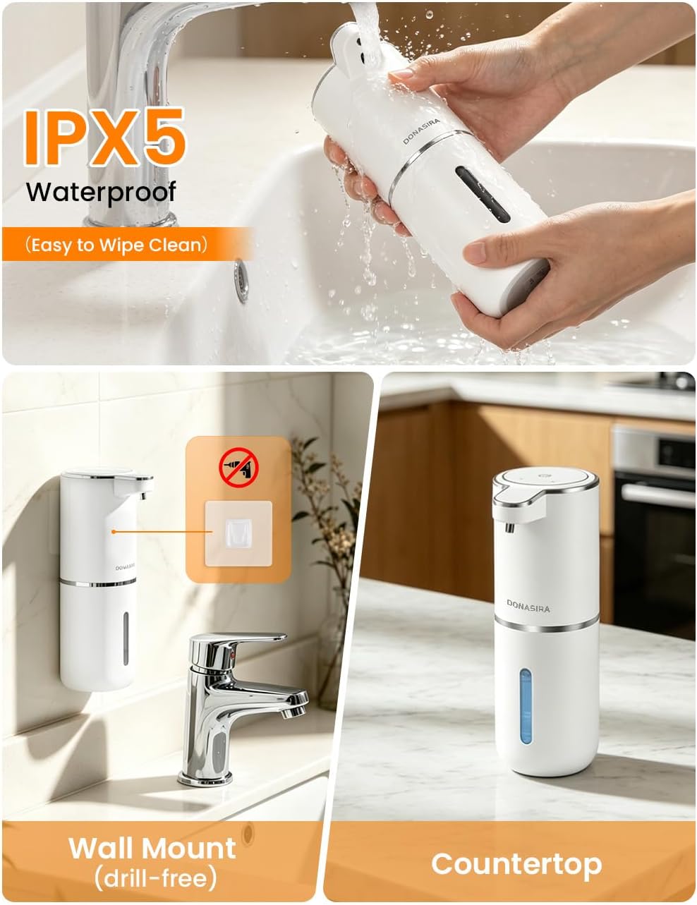 380ML Capacity Light Display 4 - Soap Dispenser Pump recension och pris