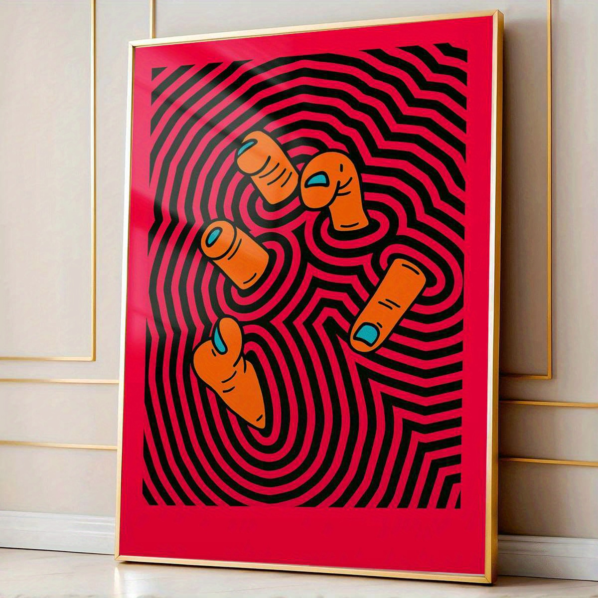 Modern Abstract Finger Art Pos - Home Office Bathroom recension och pris