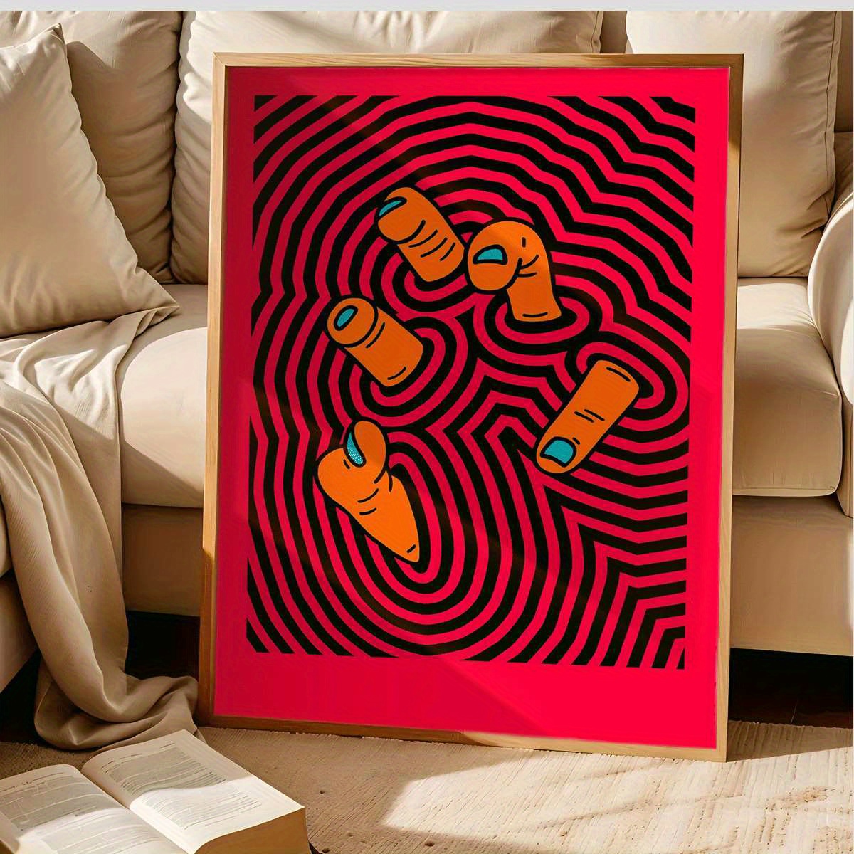 Modern Abstract Finger Art Pos - Home Office Bathroom recension och pris