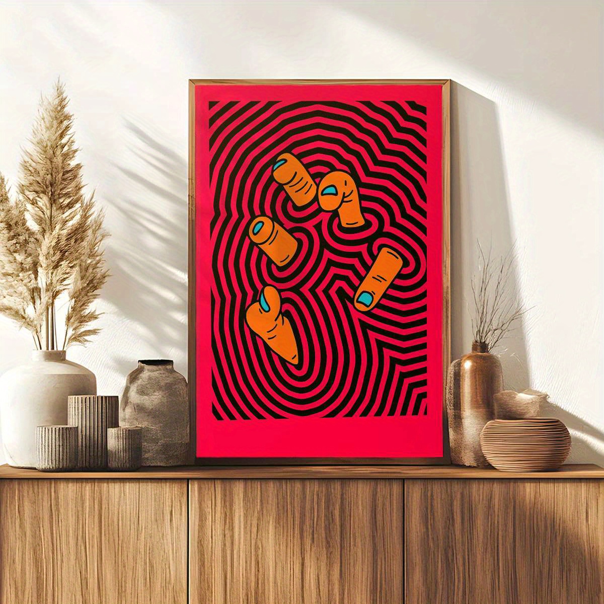 Modern Abstract Finger Art Pos - Home Office Bathroom recension och pris