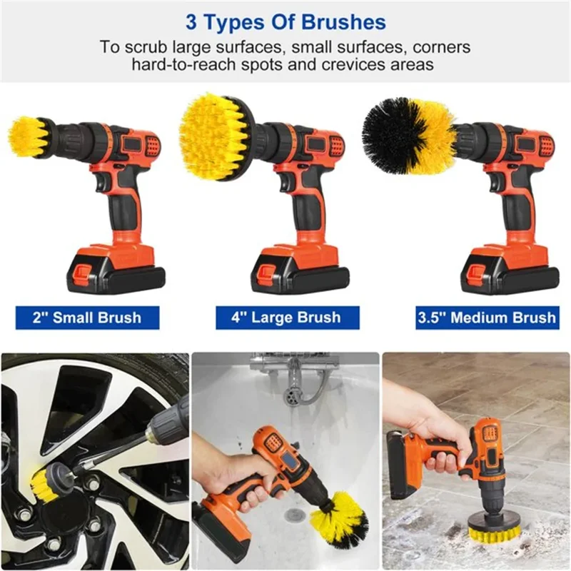 3 pcs/set drill brush set powe - Home Bathroom Products recension och pris