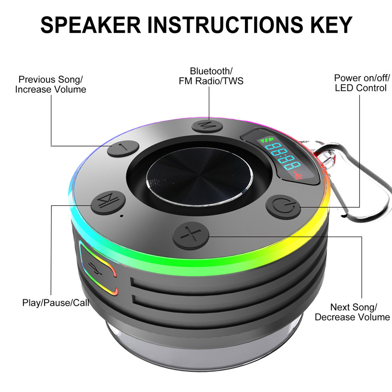 Shower Bluetooth 5.3 Speaker W - Home Bathroom Called recension och pris