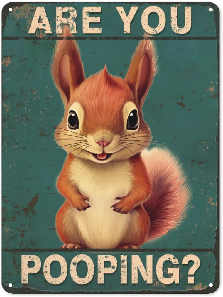 Are You Pooping squirrel Bathr - Home Office Bathroom recension och pris