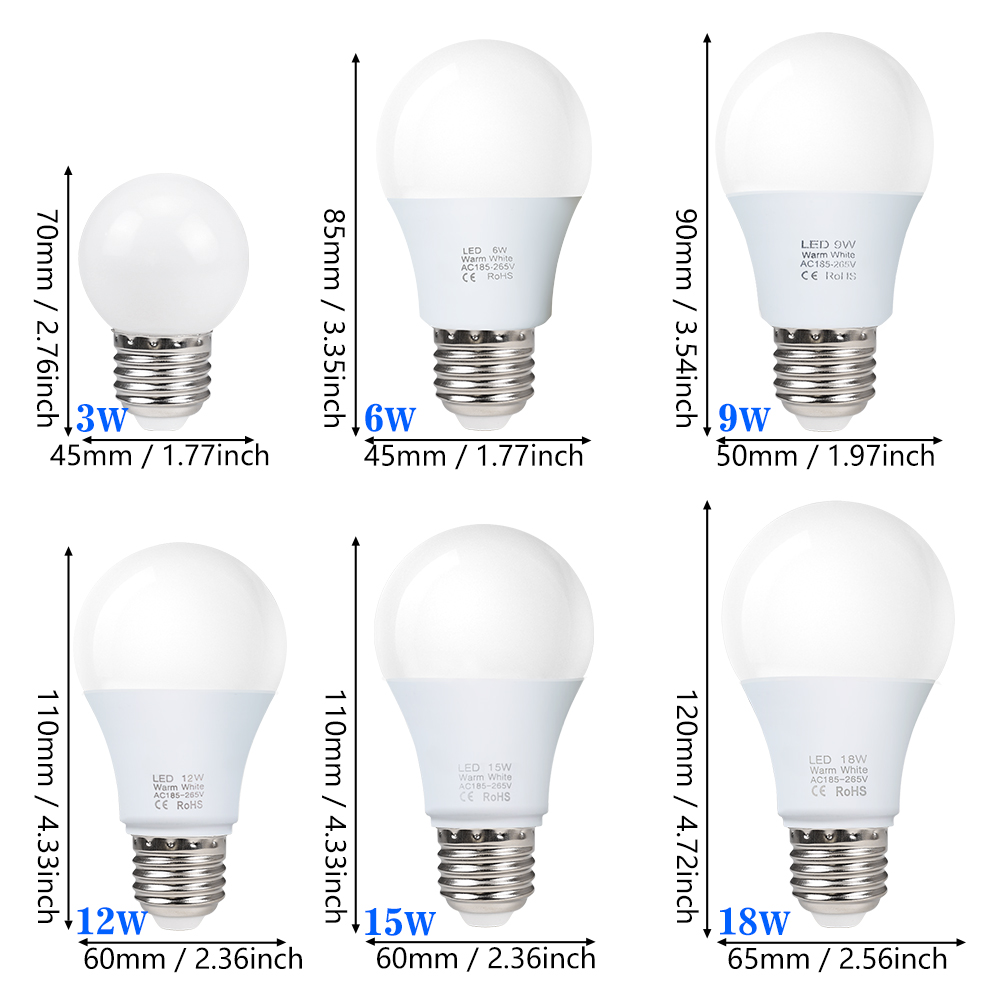 10pcs E27 LED Light Bulbs 220V - Philips Bulb Hue recension och pris