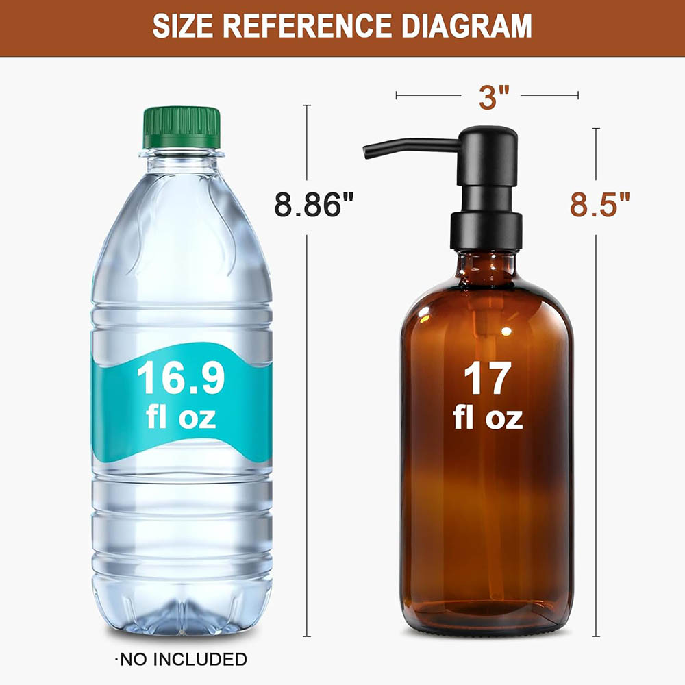 Amber Glass Soap Dispenser, 2  - Soap Dispenser Pump recension och pris