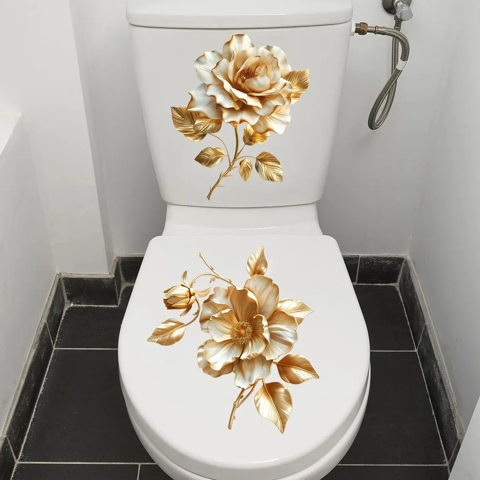 2pcs Floral Toilet Stickers To - Home Of The Year Bathroom recension och pris