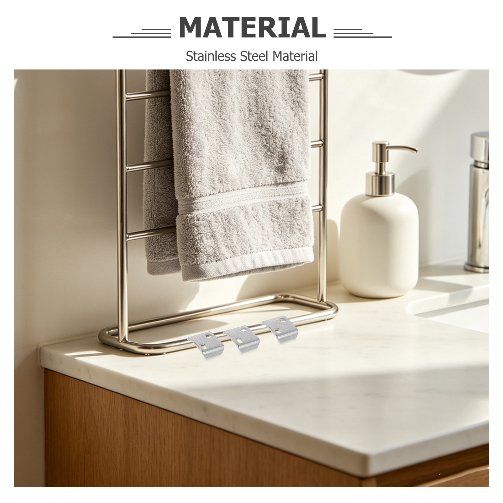 4Pcs Bathroom Towel Rack Mount - Towel Bar Stainless recension och pris