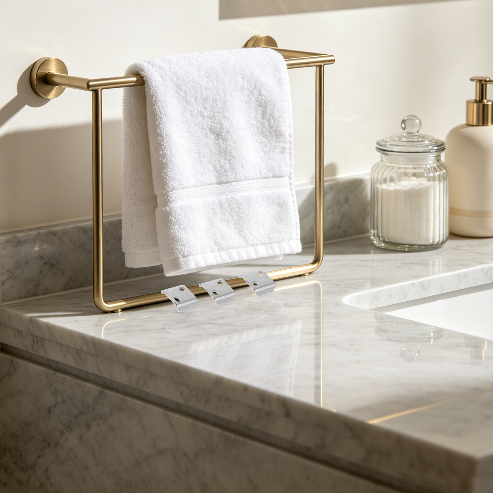 4Pcs Bathroom Towel Rack Mount - Towel Bar Stainless recension och pris