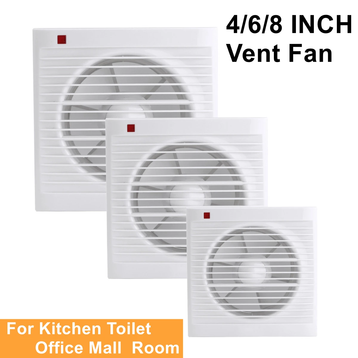 4 Inch 6 Inch 8 Inch 220V Mute - Home Bathroom Window recension och pris