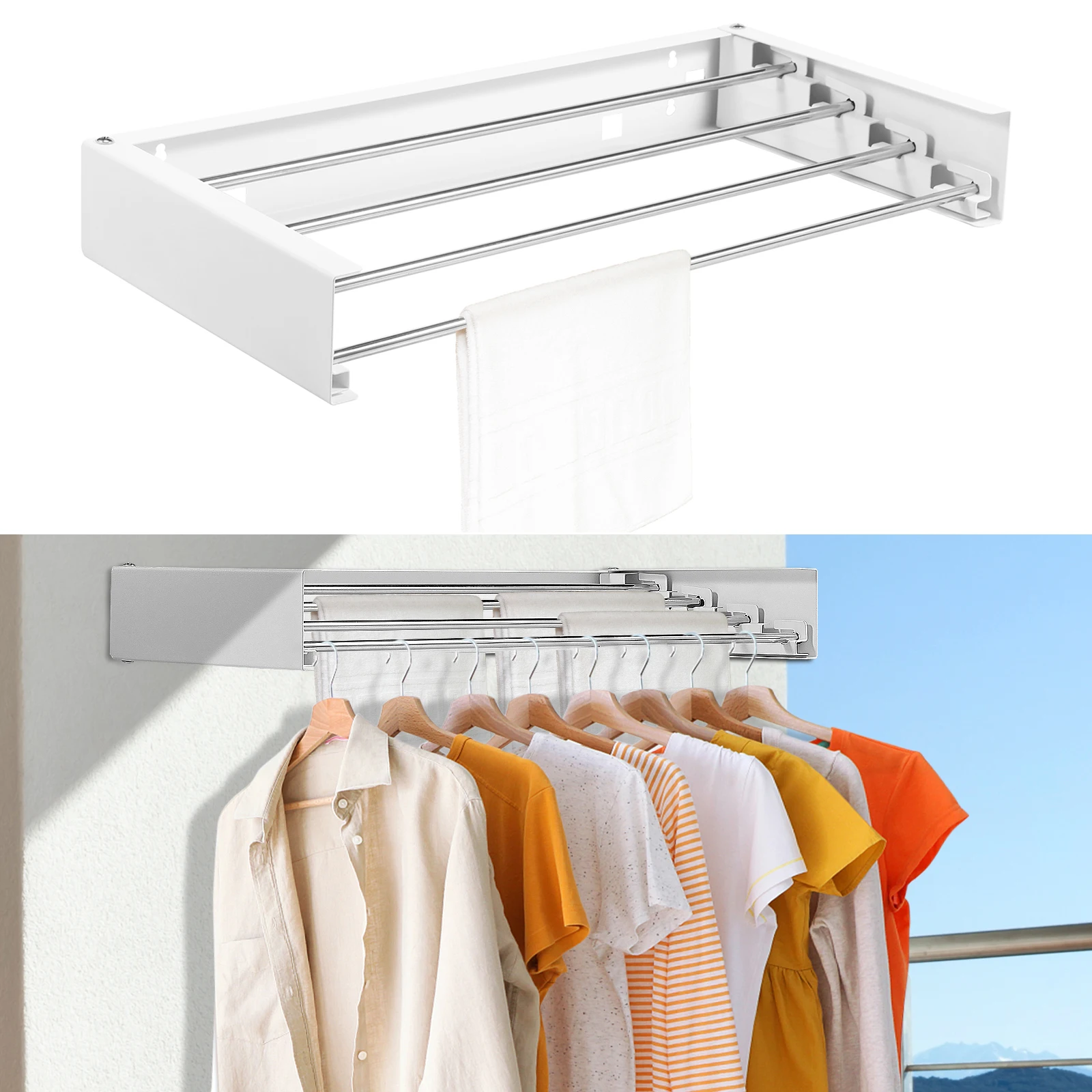 Folding Clothes Hanger Stainle - Towel Bar Stainless recension och pris